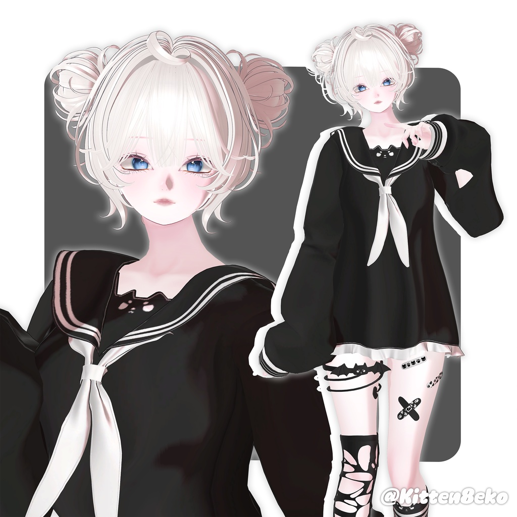 【10アバター対応】 Massy TwinBun [ReTexture] 缩略图 16