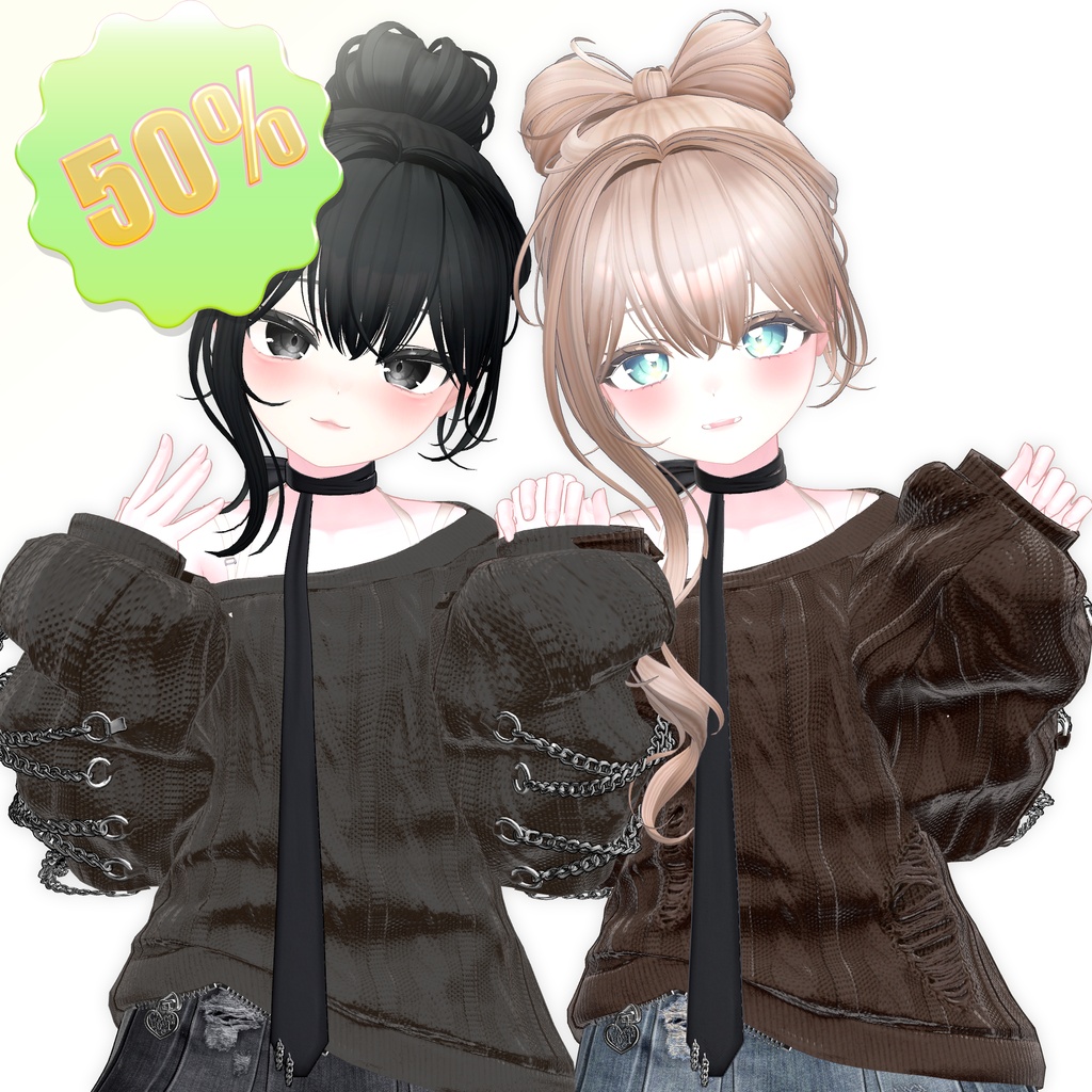 ✨10k Follower SALE✨【 12 アバター対応】 DereDere Ribbon Bun🎀 [UPDATE]