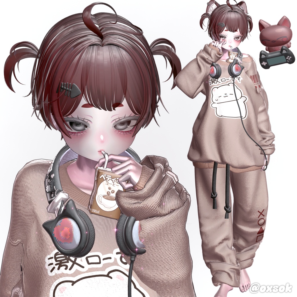 【10アバター対応】 3Style Bob Hair