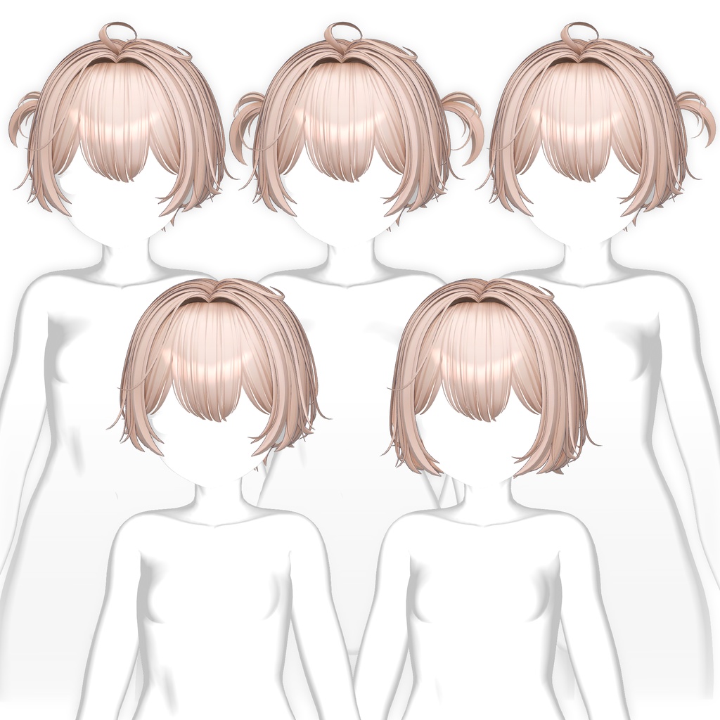 【10アバター対応】 3Style Bob Hair