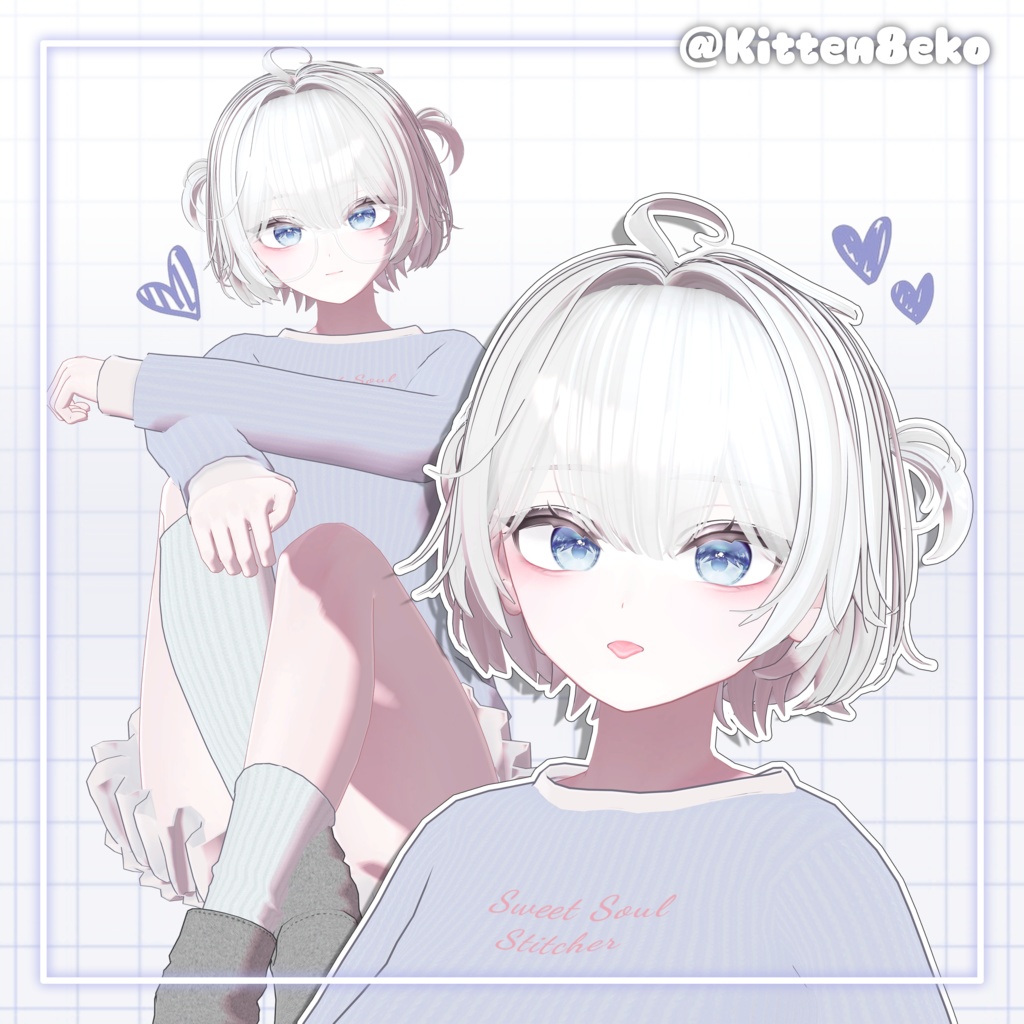 【10アバター対応】 3Style Bob Hair