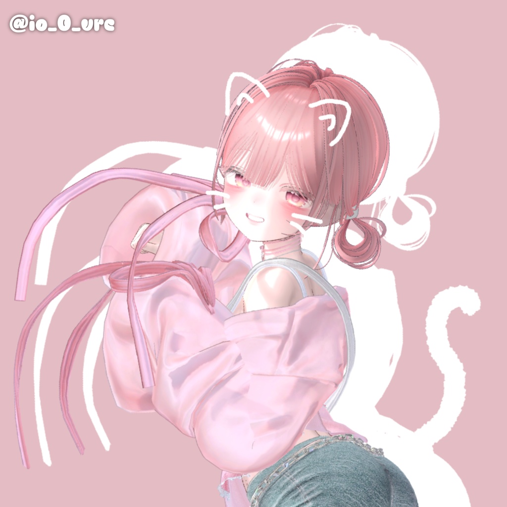 【8アバター対応】 Natural Bun Hair