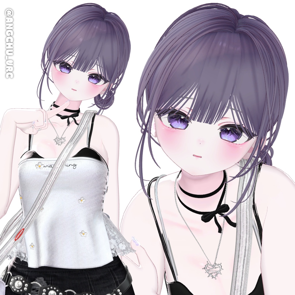 【8アバター対応】 Natural Bun Hair