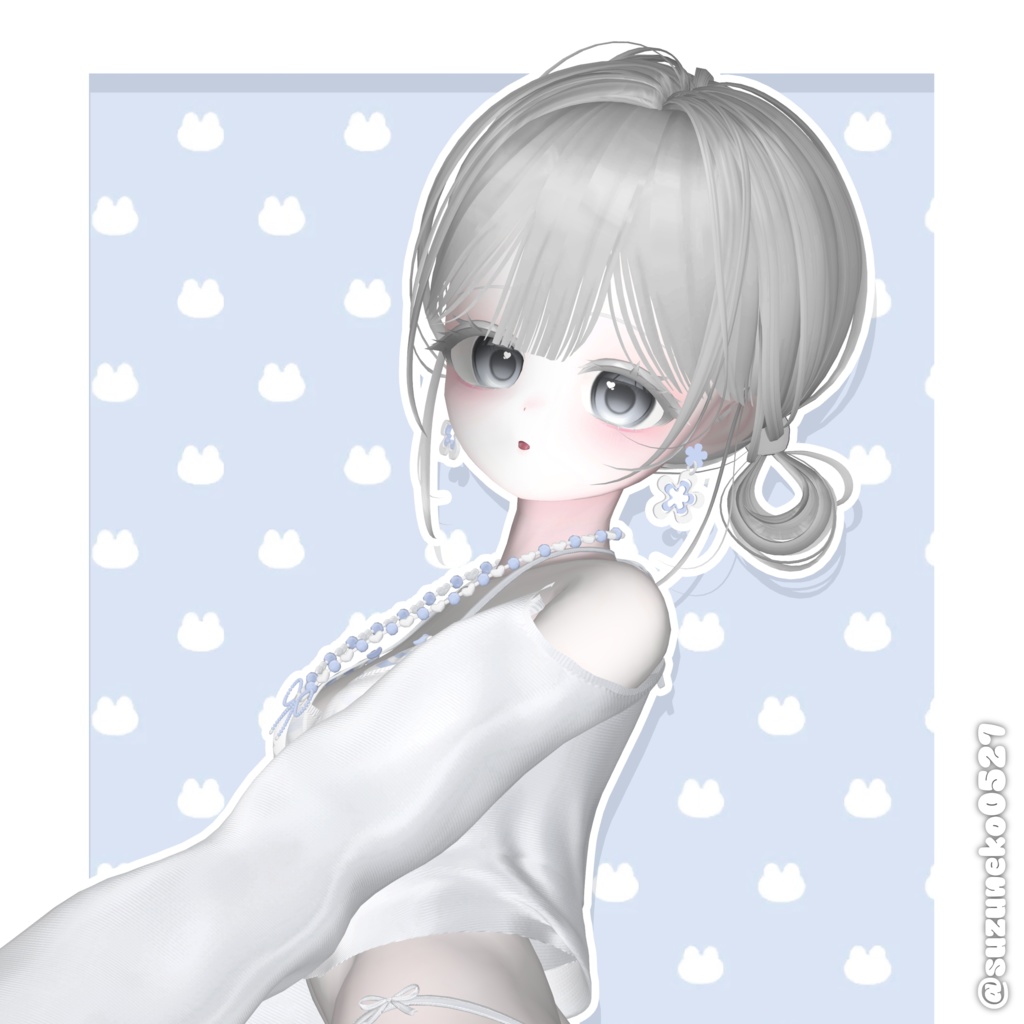 【8アバター対応】 Natural Bun Hair