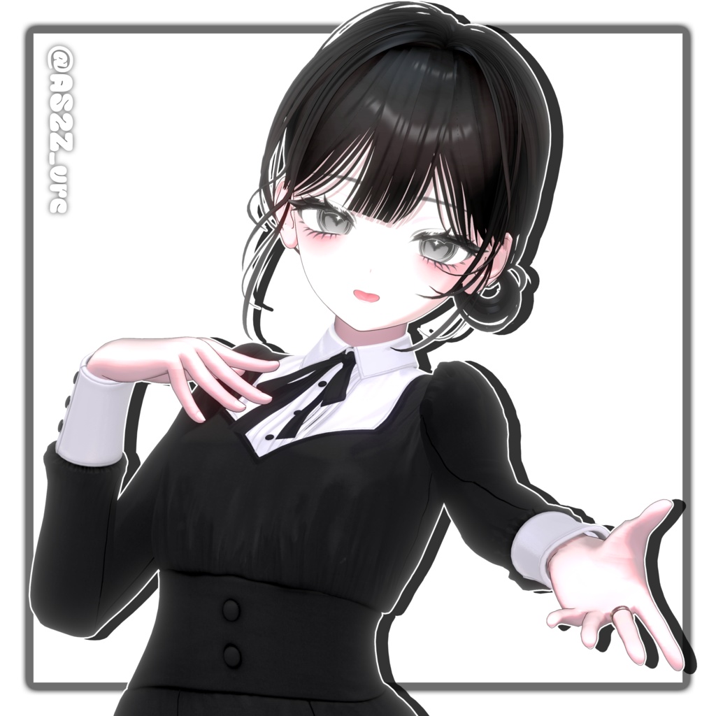 【8アバター対応】 Natural Bun Hair