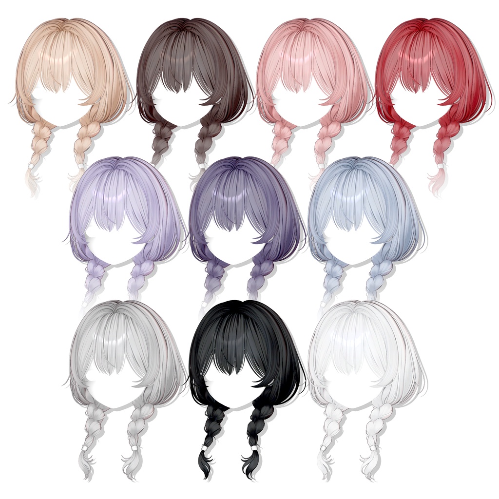 【12アバター対応】 Mofu Braid Hair