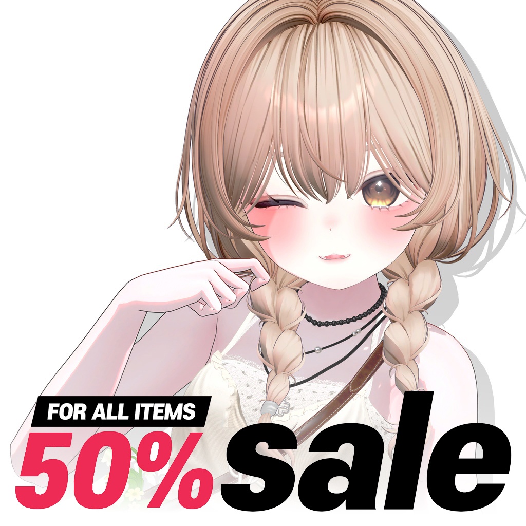 ⬪5000Follower SALE 50% OFF⬪ 【10アバター対応】 Mofu Braid Hair