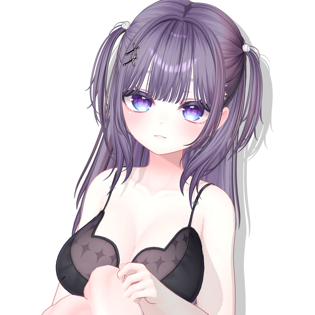 【12アバター対応】Half-up Goth Twin💀