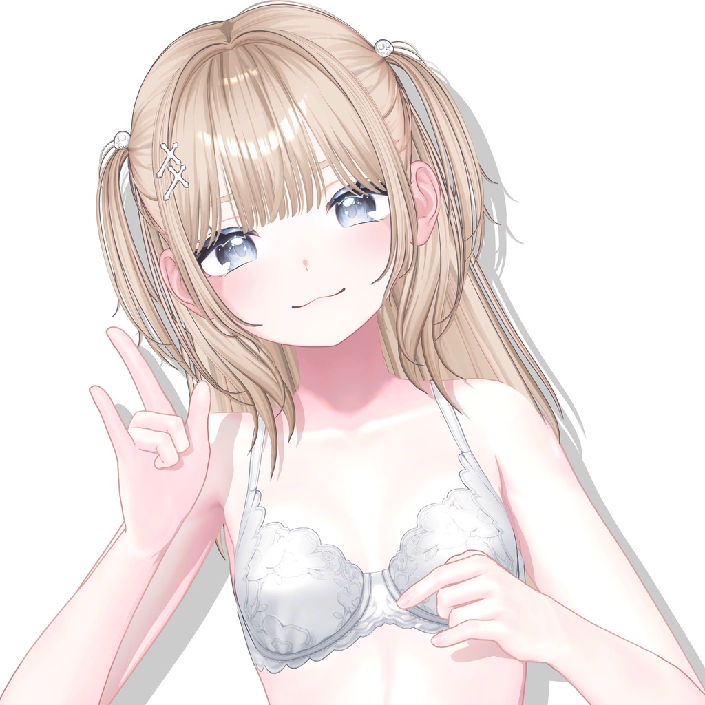 【12アバター対応】Half-up Goth Twin💀