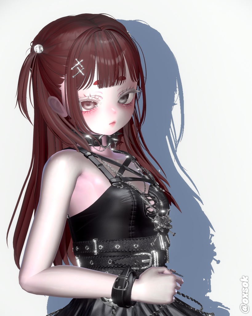 【12アバター対応】Half-up Goth Twin💀