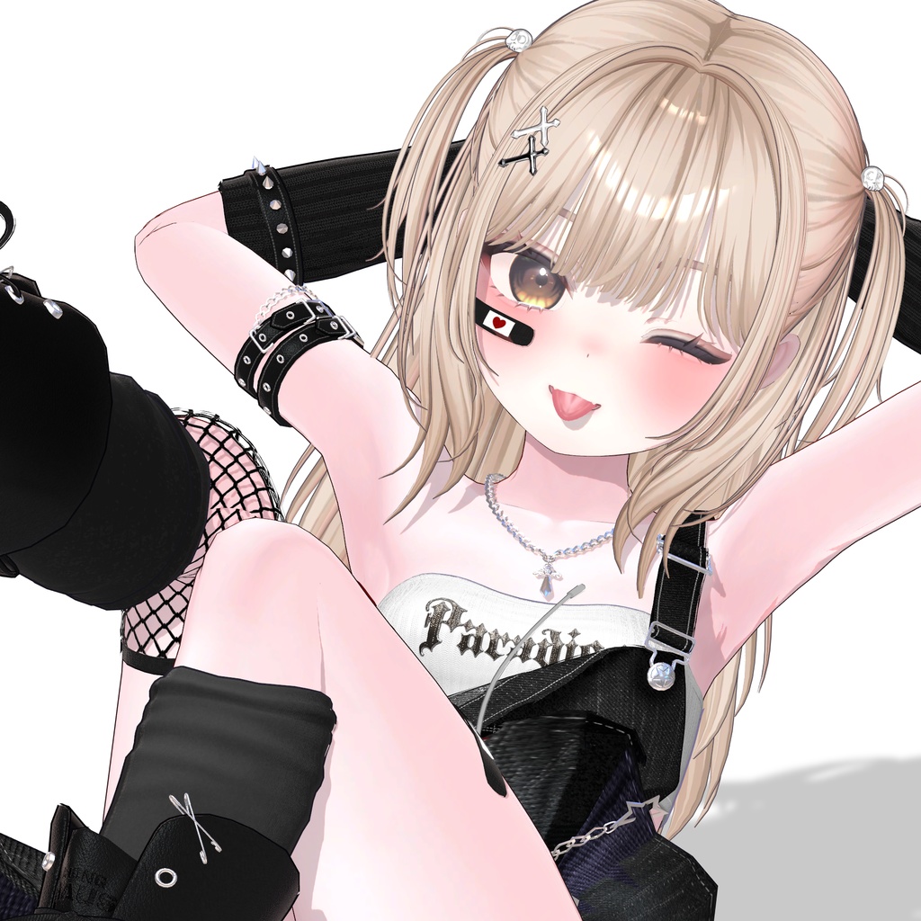 【10アバター対応】Half-up Goth Twin💀