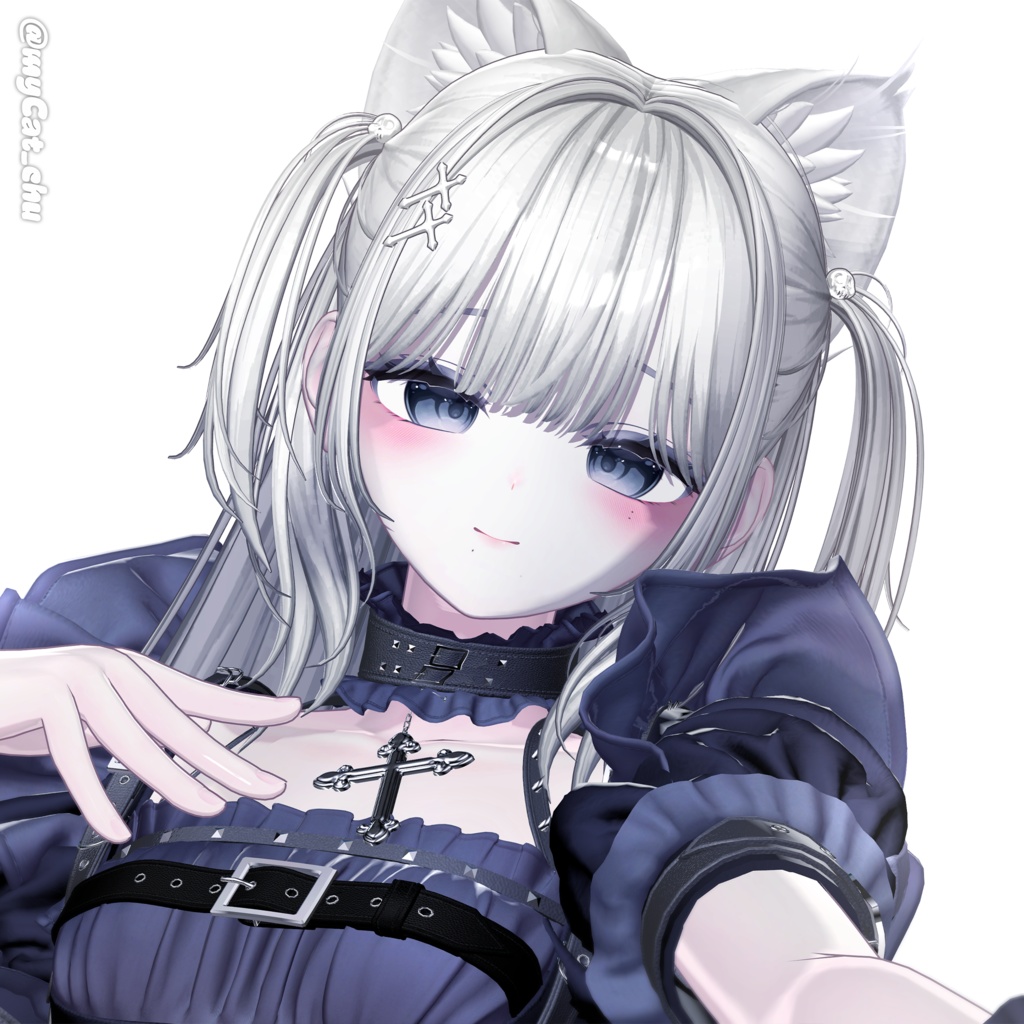 【12アバター対応】Half-up Goth Twin💀