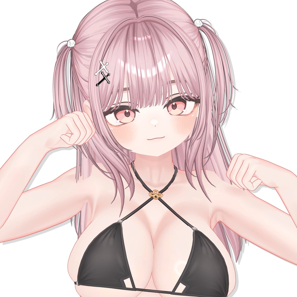 【12アバター対応】Half-up Goth Twin💀