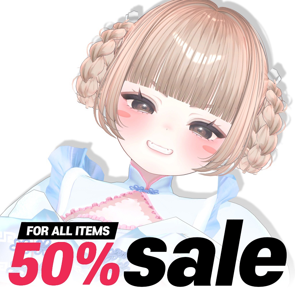 ⬪5000Follower SALE 50% OFF⬪ 【10アバター対応】Braid Donut Hair🍩