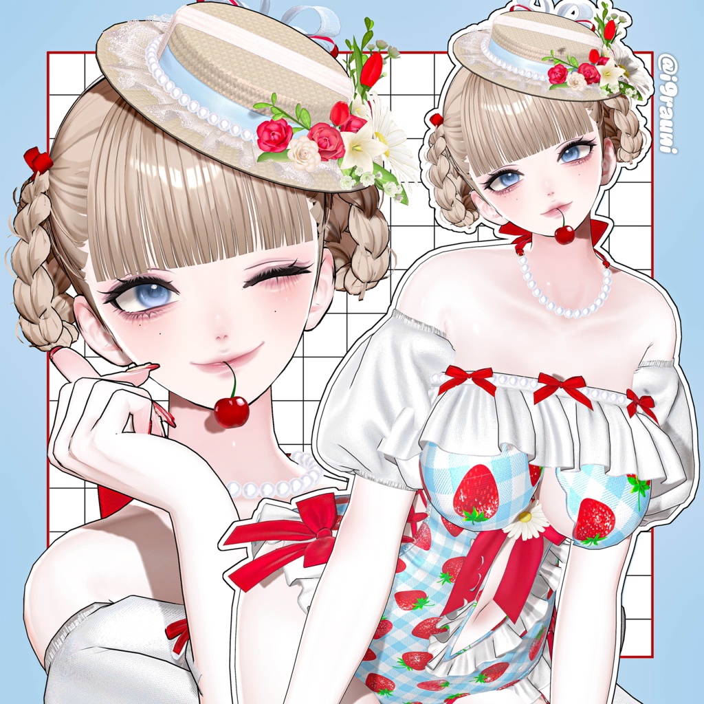 【12アバター対応】Braid Donut Hair🍩