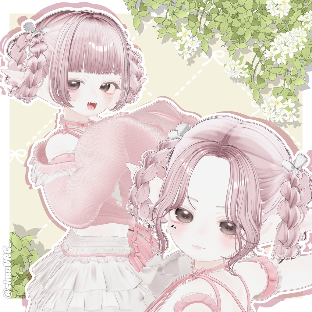 【12アバター対応】Braid Donut Hair🍩