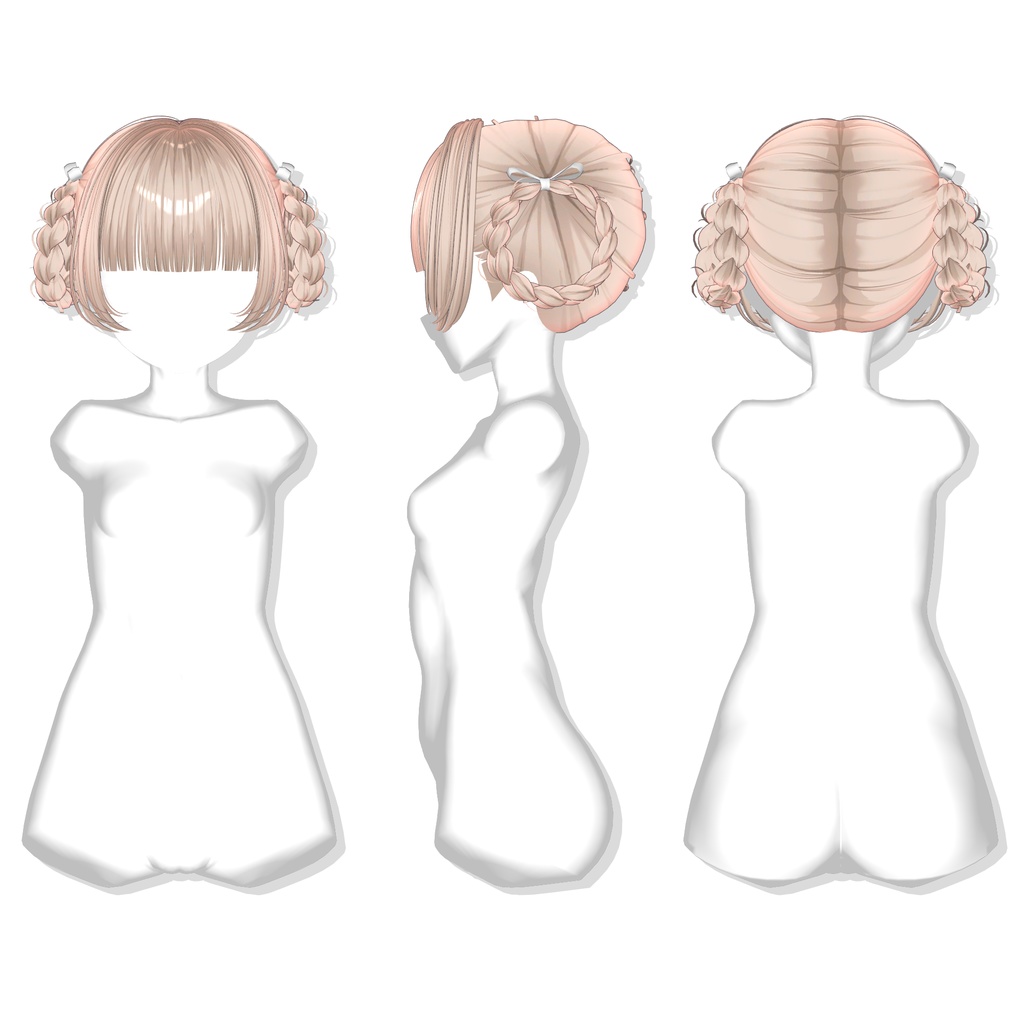 【12アバター対応】Braid Donut Hair🍩