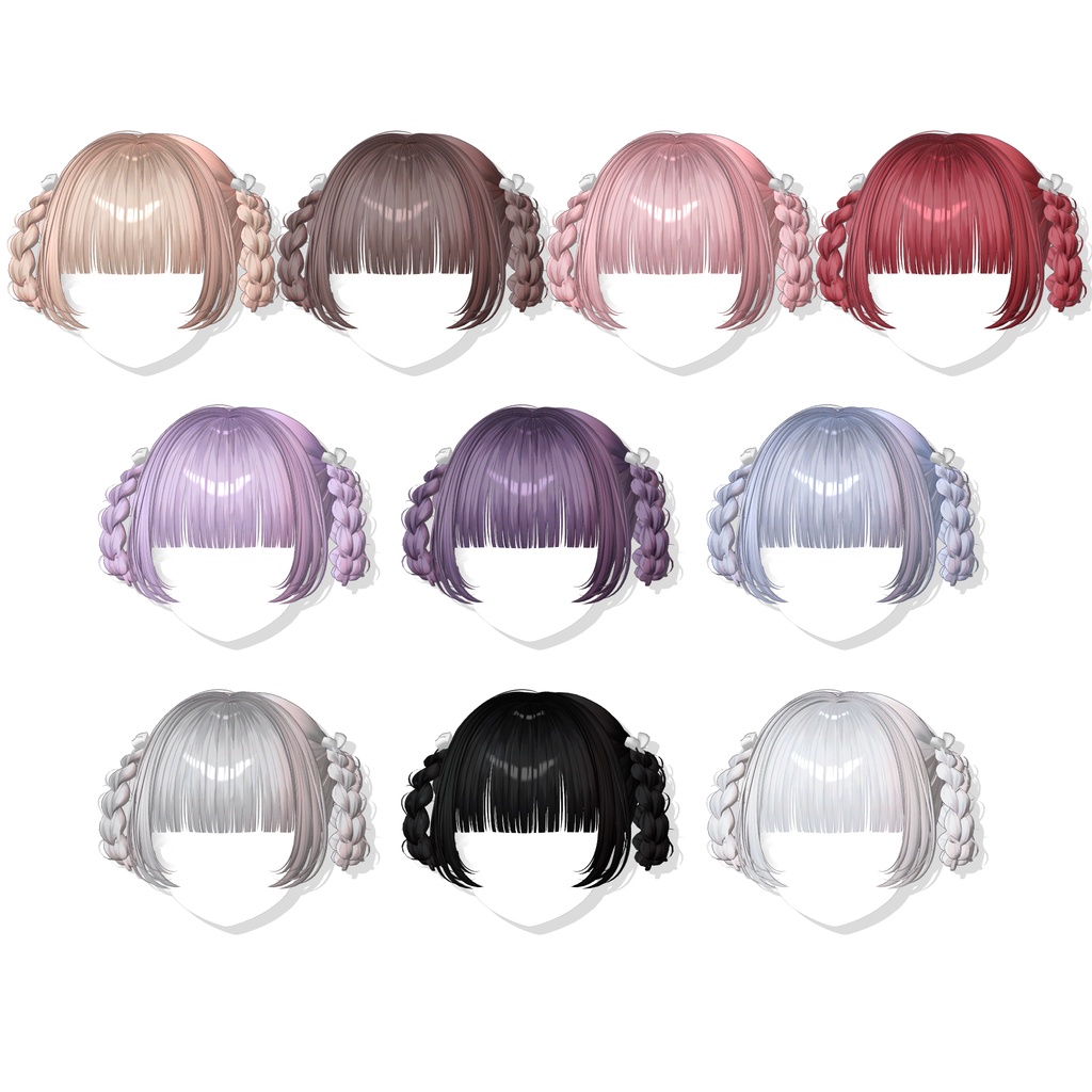 【12アバター対応】Braid Donut Hair🍩