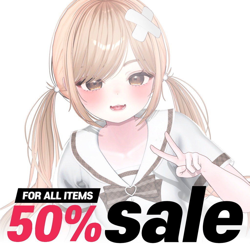 ⬪5000Follower SALE 50% OFF⬪ 【12アバター対応】Little Bunny Twintail🐰