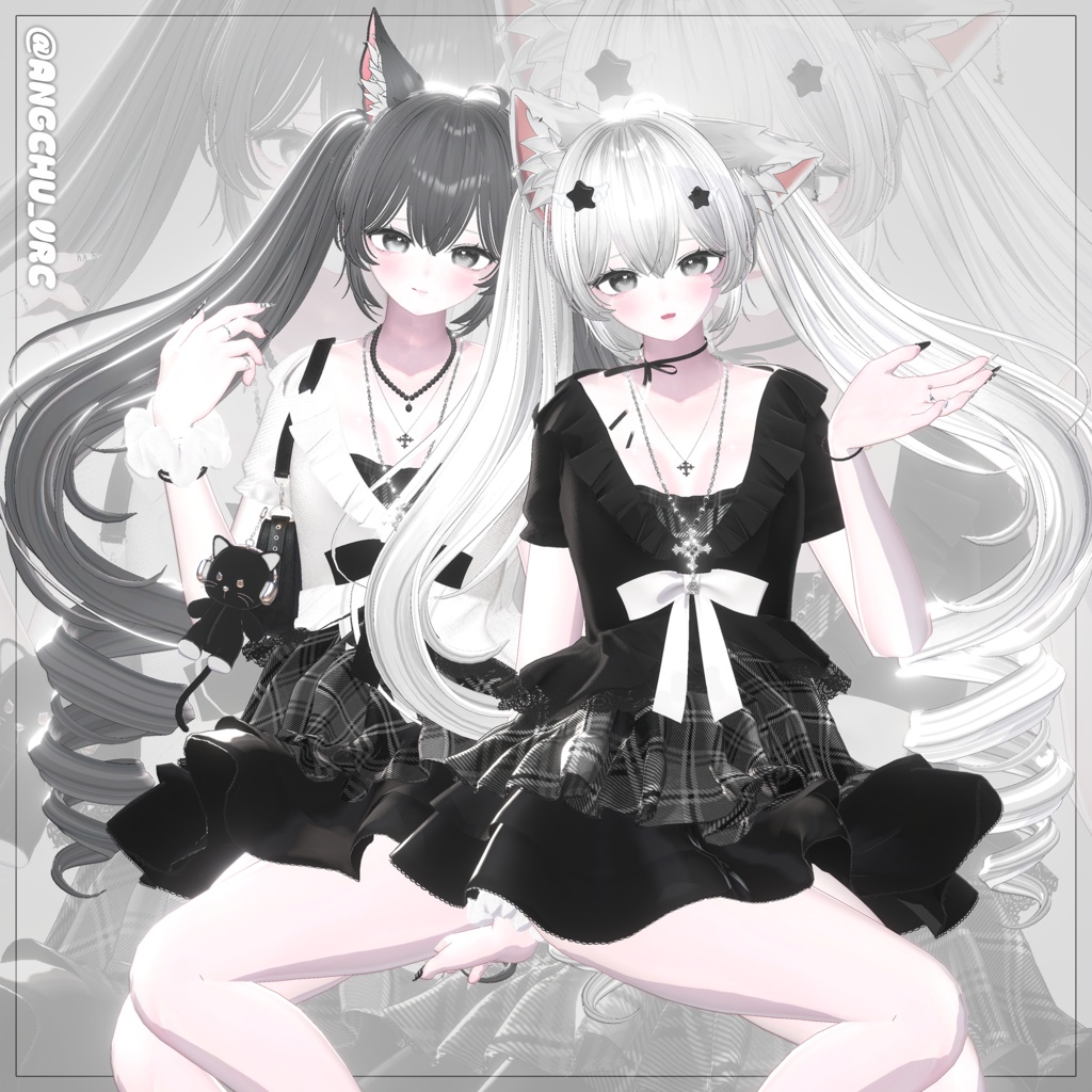 【12アバター対応】Long TateRoll Hair🥐