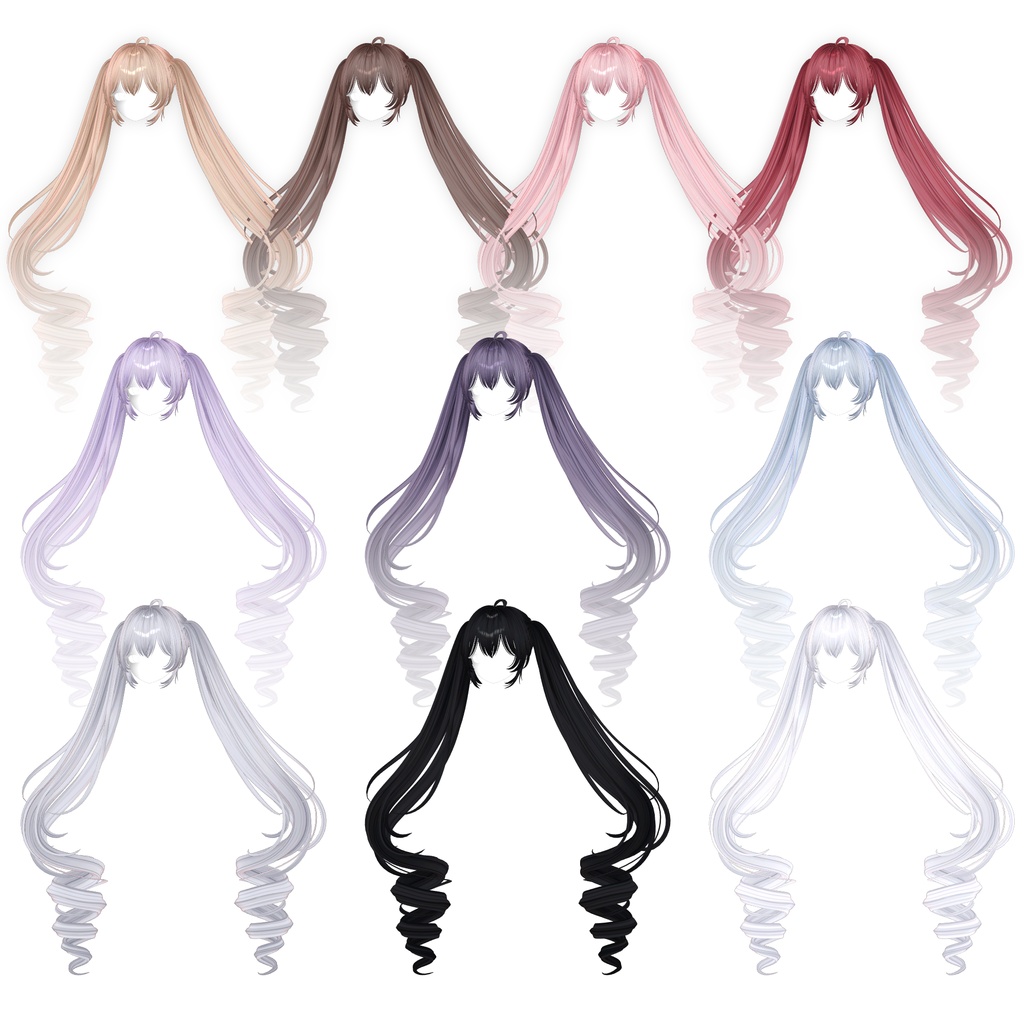 【12アバター対応】Long TateRoll Hair🥐