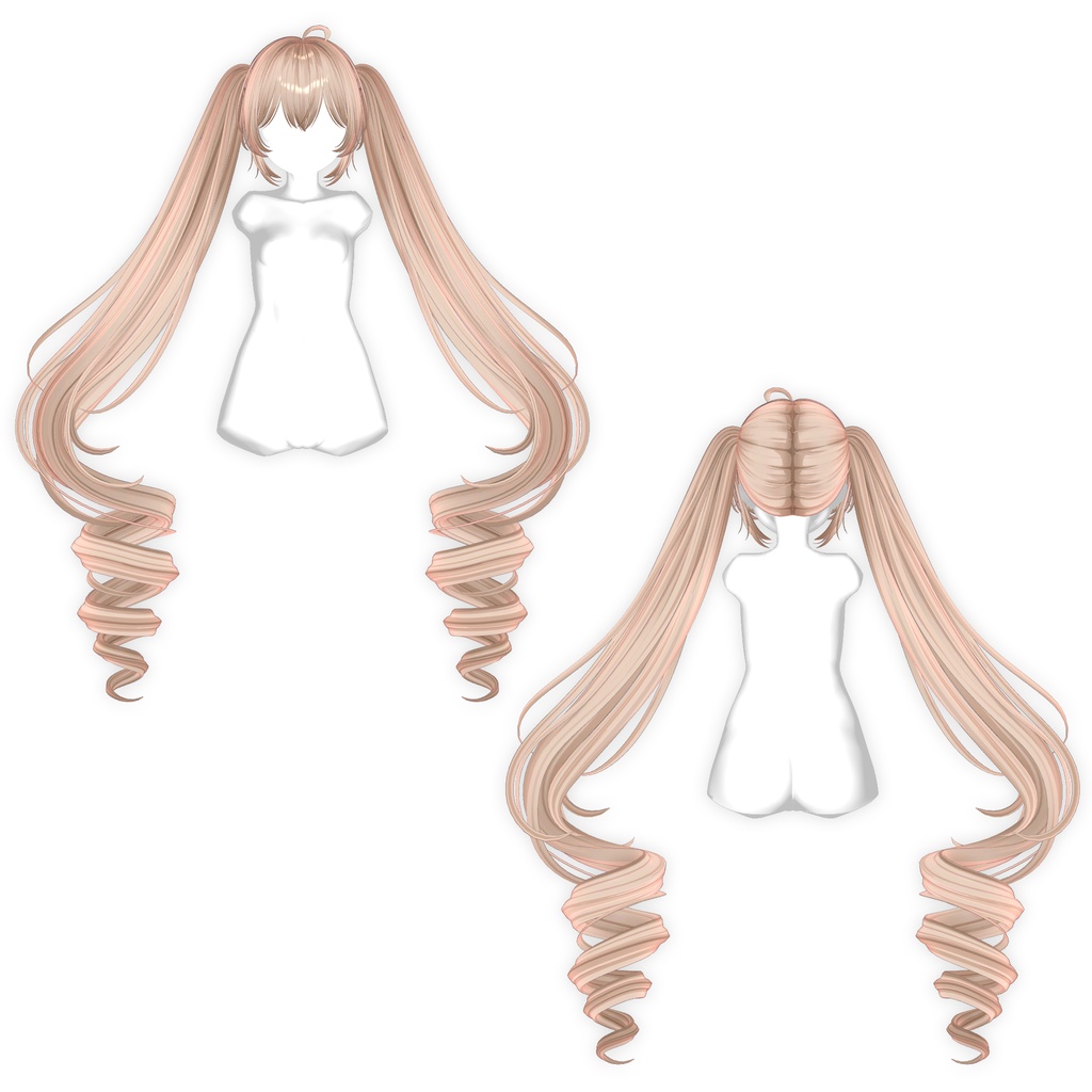 【12アバター対応】Long TateRoll Hair🥐