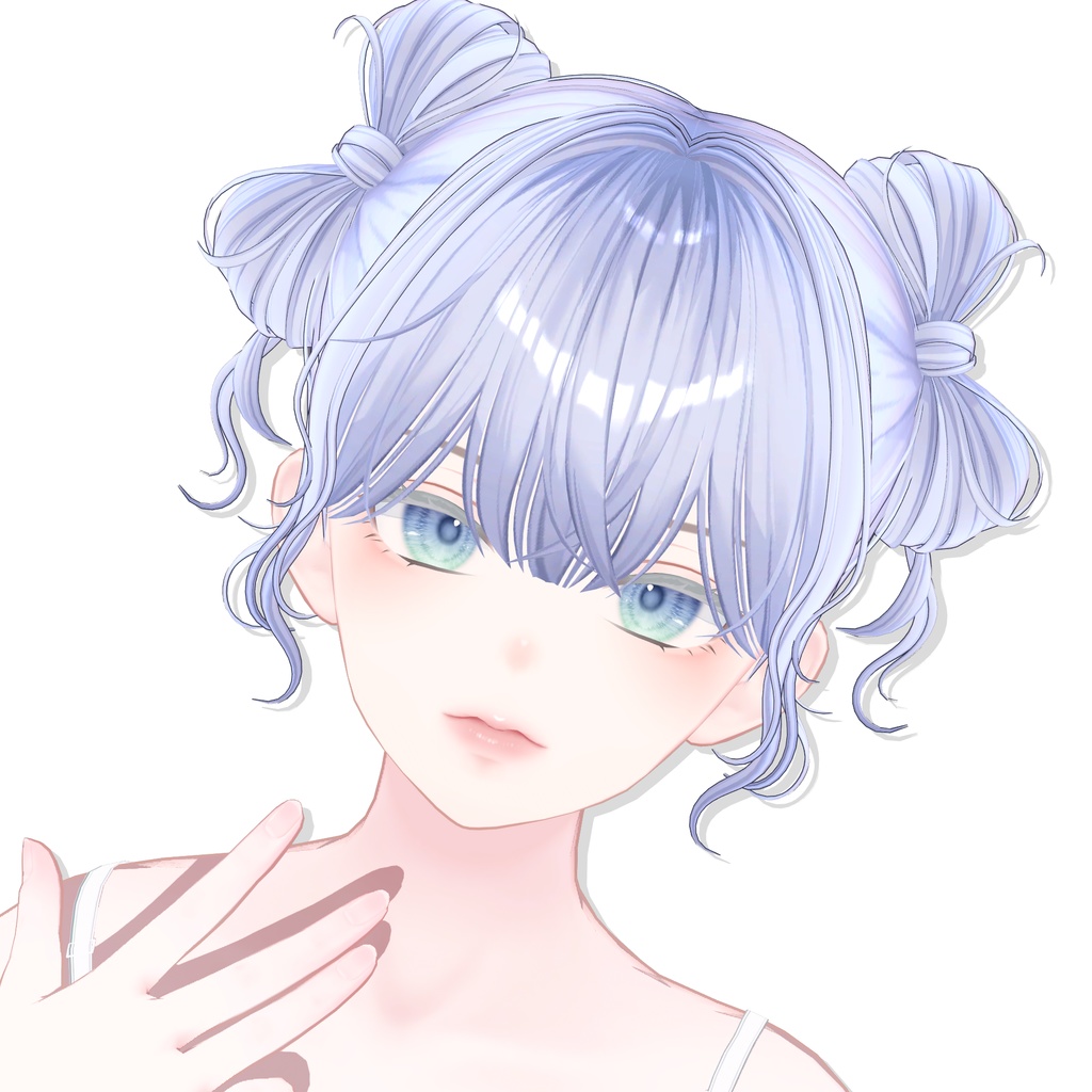 【12アバター対応】Twin Ribbon Bun Hair🎀