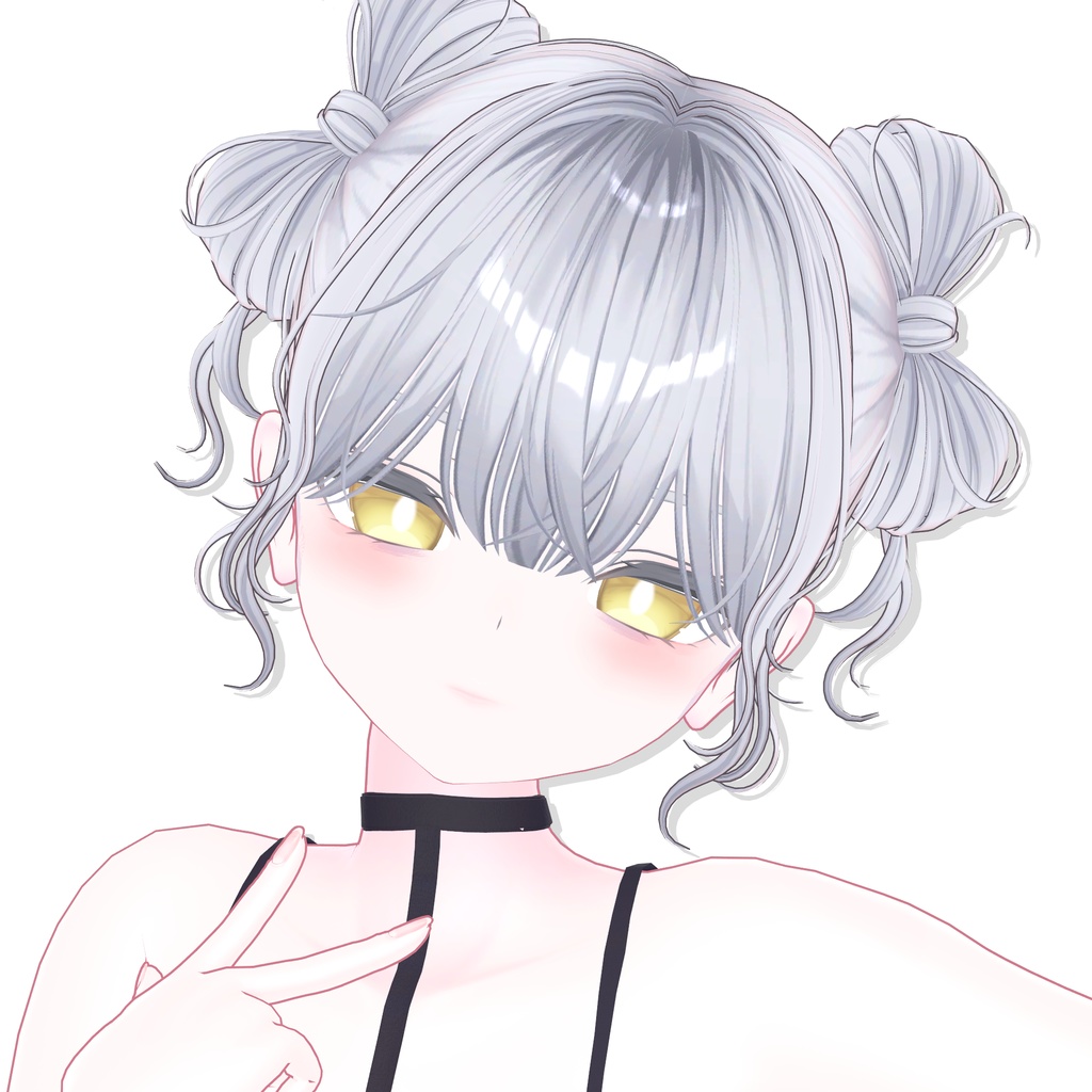 【12アバター対応】Twin Ribbon Bun Hair🎀
