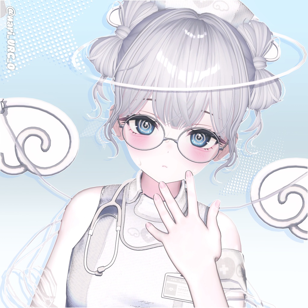 【12アバター対応】Twin Ribbon Bun Hair🎀