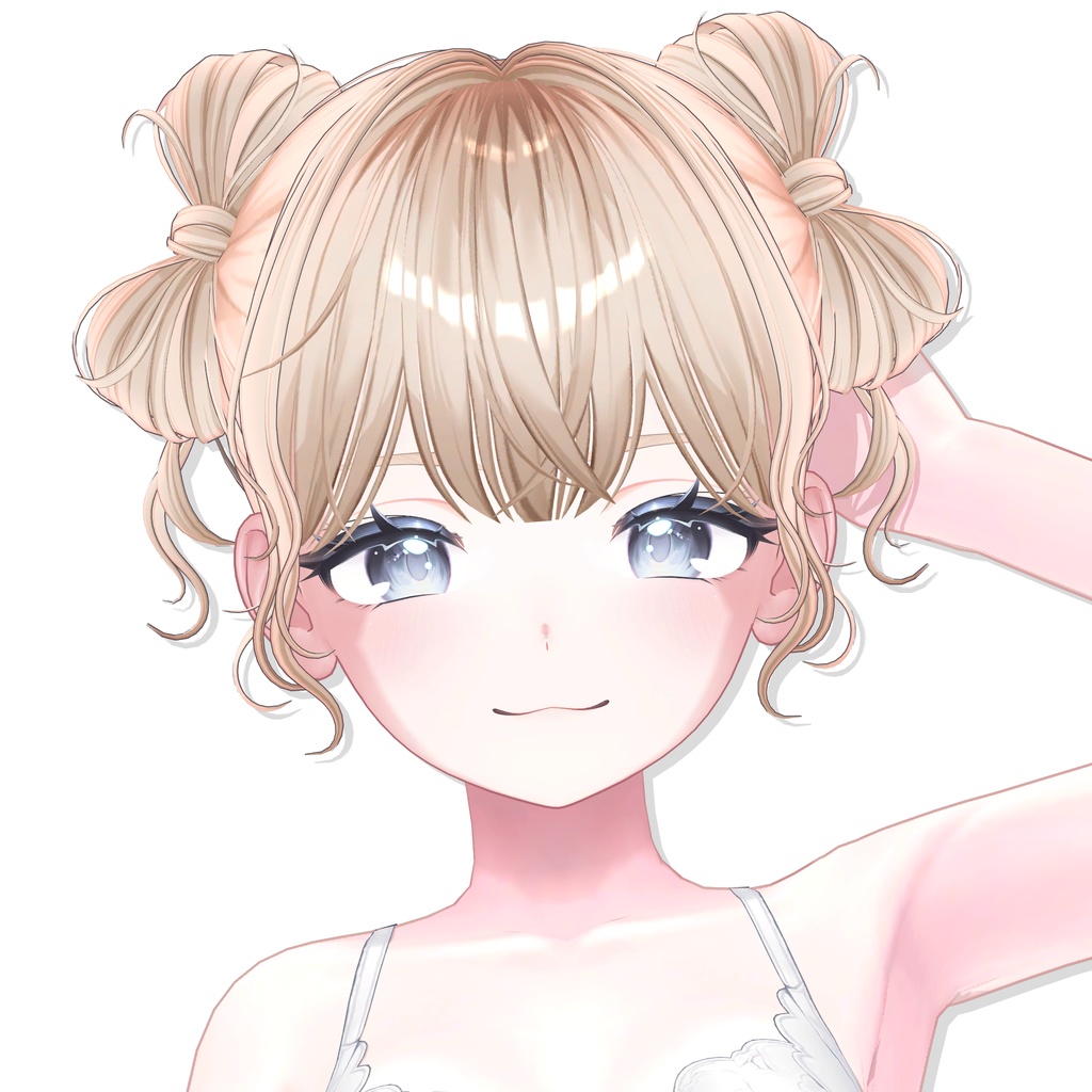 【12アバター対応】Twin Ribbon Bun Hair🎀