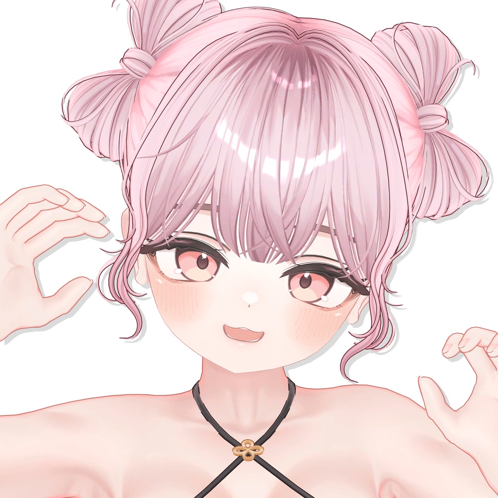 【12アバター対応】Twin Ribbon Bun Hair🎀