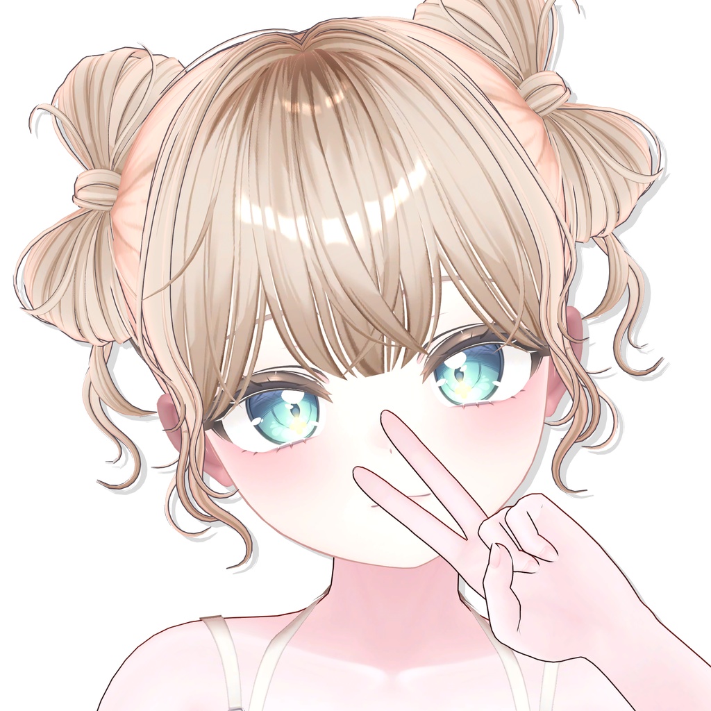 【12アバター対応】Twin Ribbon Bun Hair🎀