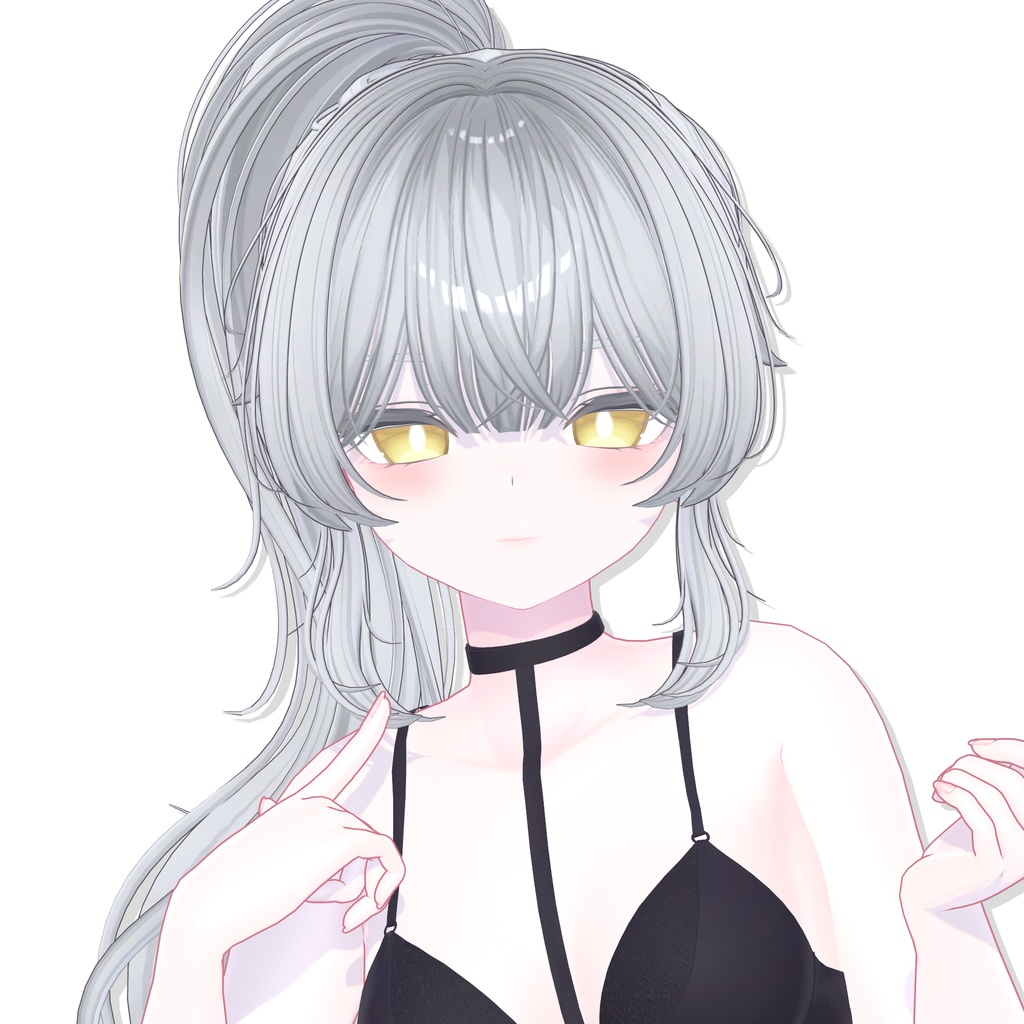 【14アバター対応】 Wavy Ponytail Hair