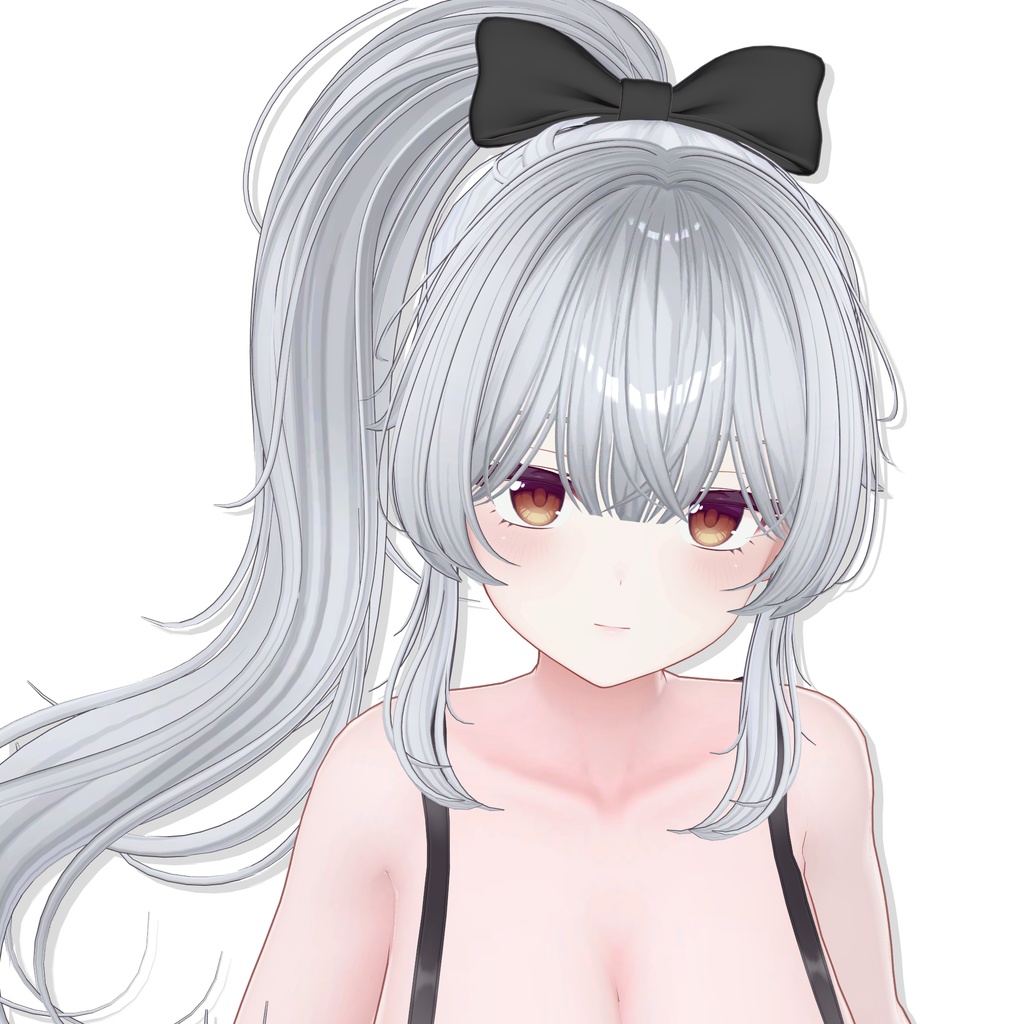 【14アバター対応】 Wavy Ponytail Hair