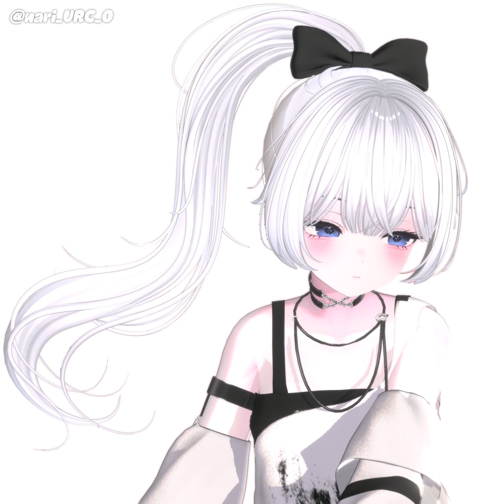 【14アバター対応】 Wavy Ponytail Hair