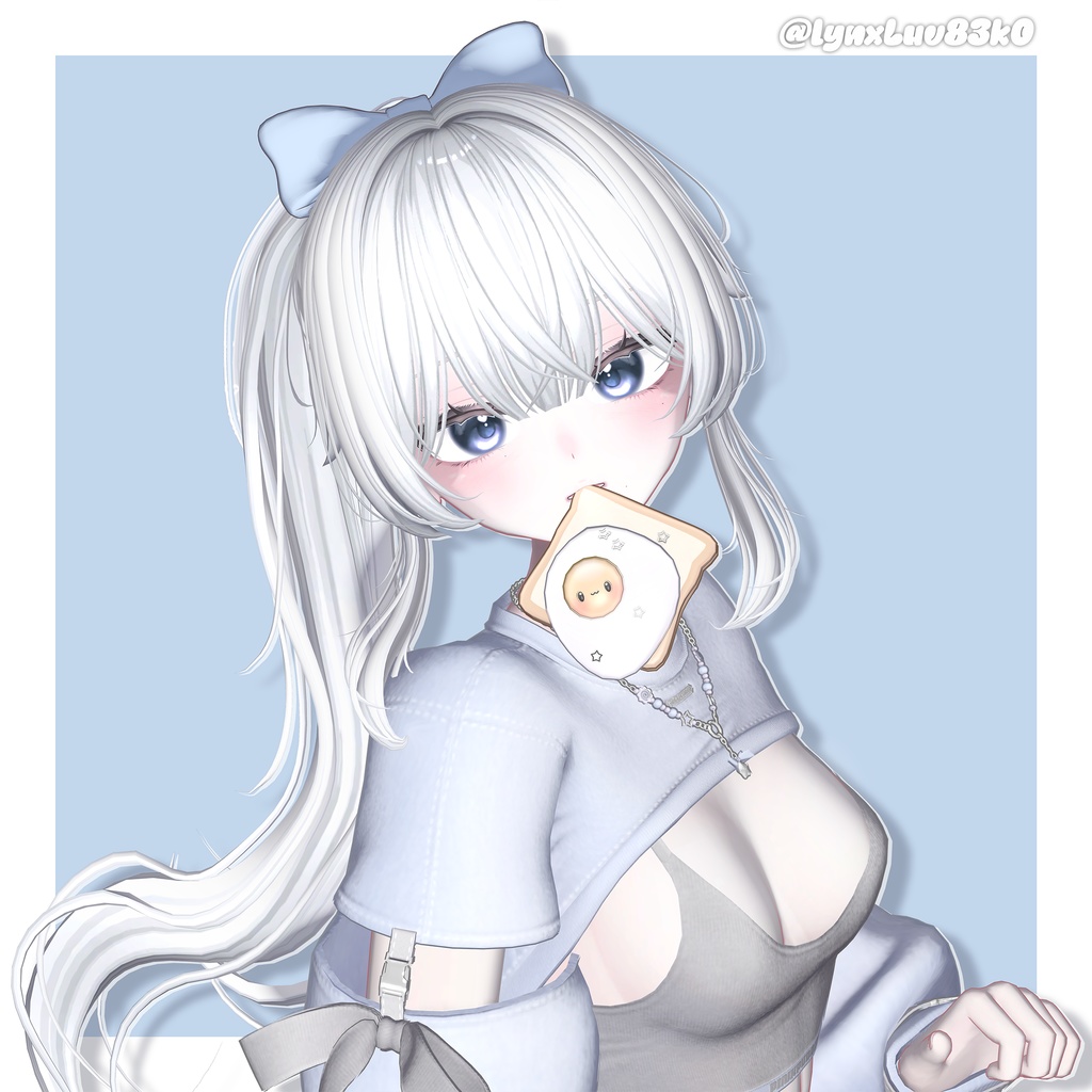 【14アバター対応】 Wavy Ponytail Hair