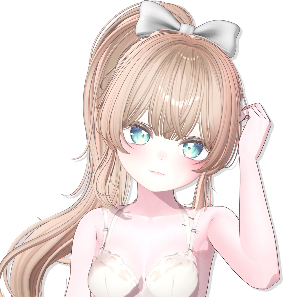 【14アバター対応】 Wavy Ponytail Hair