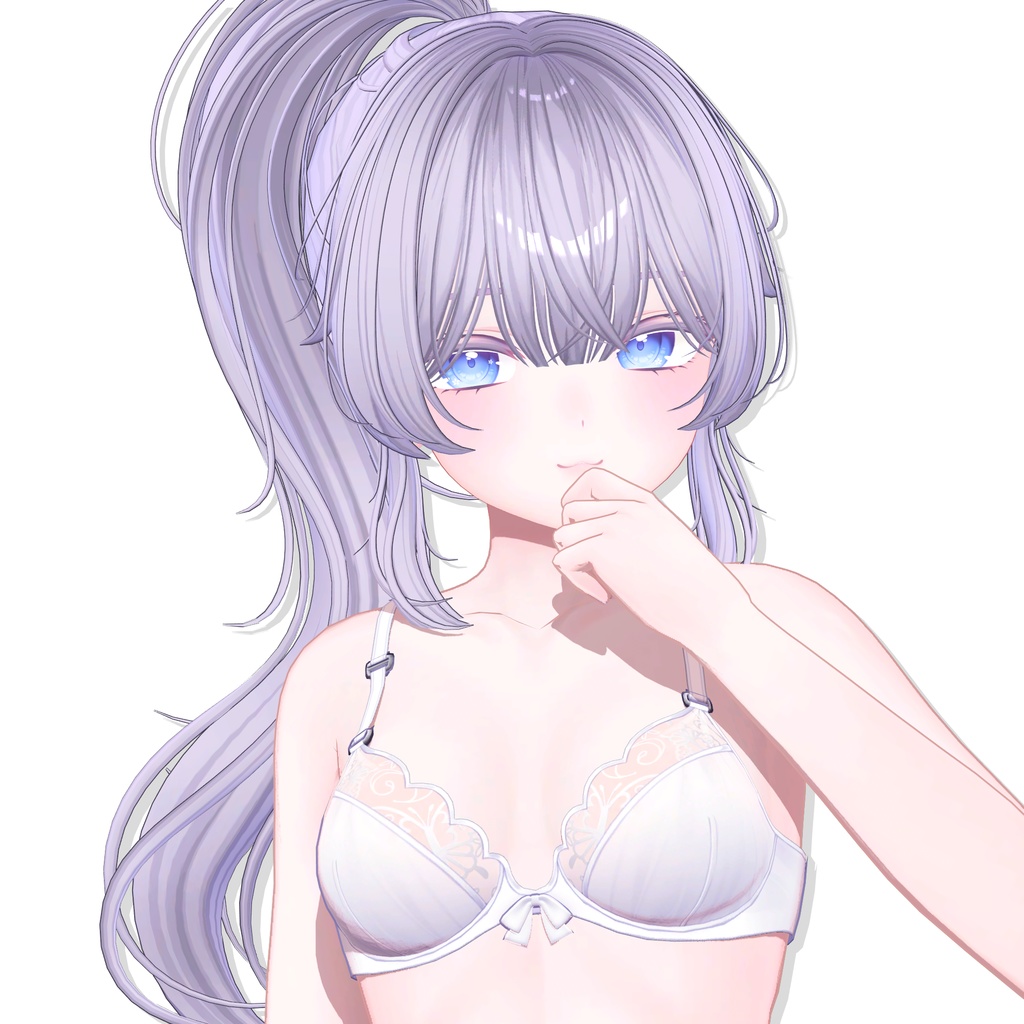 【14アバター対応】 Wavy Ponytail Hair