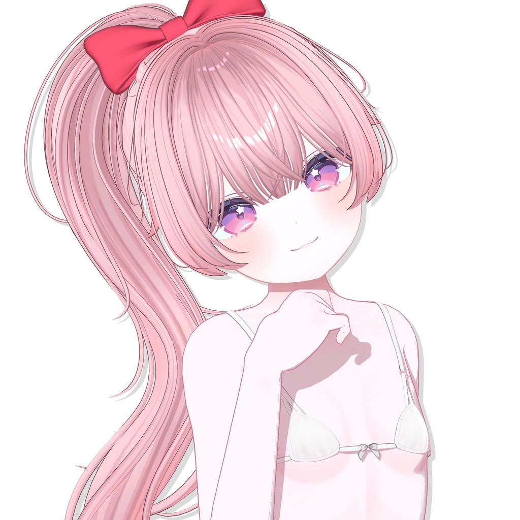 【14アバター対応】 Wavy Ponytail Hair