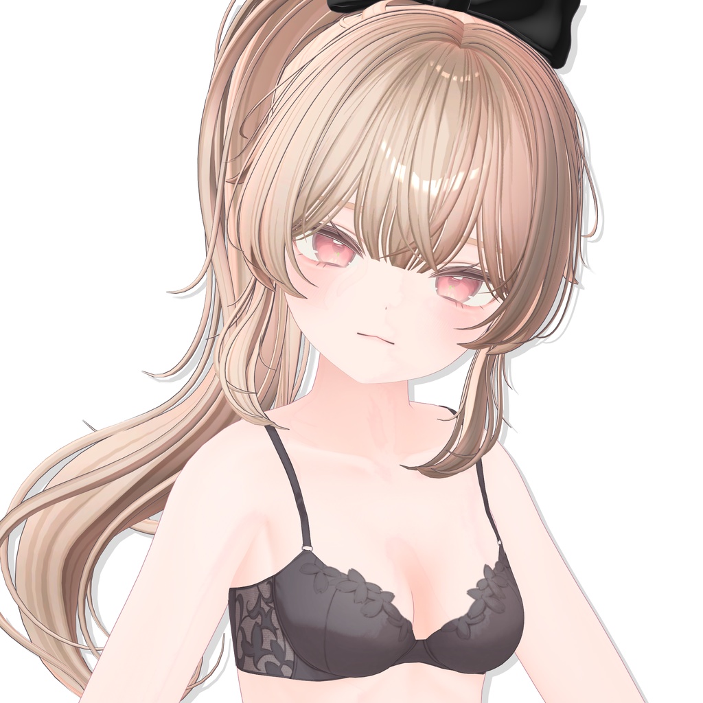 【14アバター対応】 Wavy Ponytail Hair