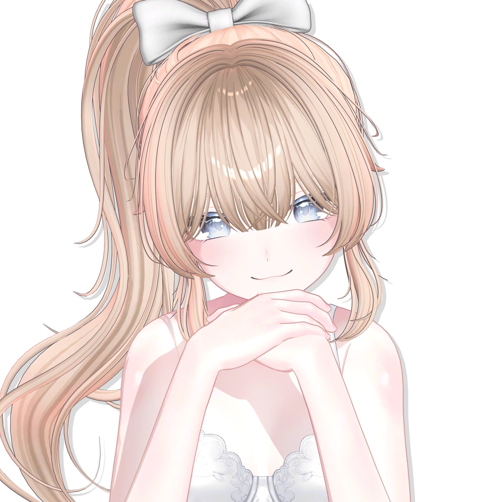【14アバター対応】 Wavy Ponytail Hair
