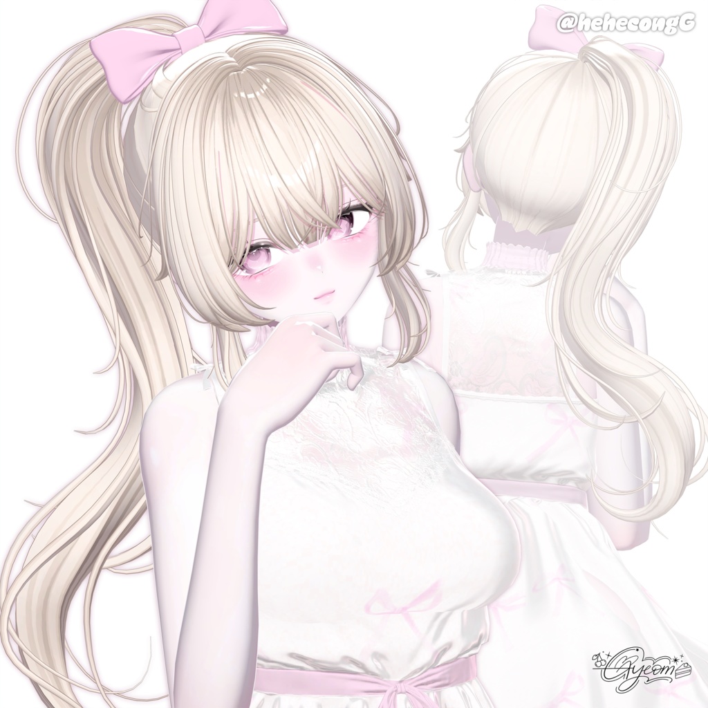 【14アバター対応】 Wavy Ponytail Hair