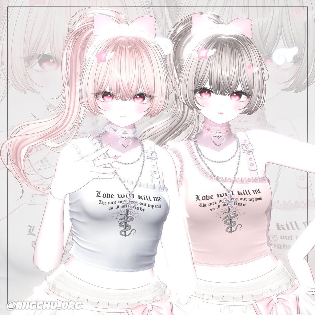 【14アバター対応】 Wavy Ponytail Hair