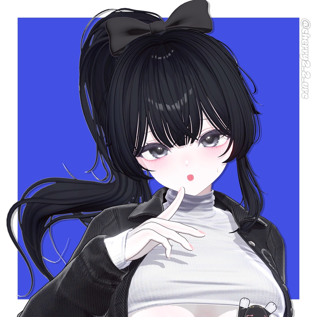 【14アバター対応】 Wavy Ponytail Hair