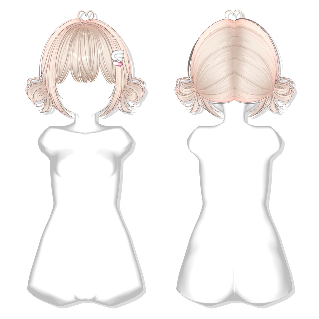 【14アバター対応】 Mini Enjeru TwinBun