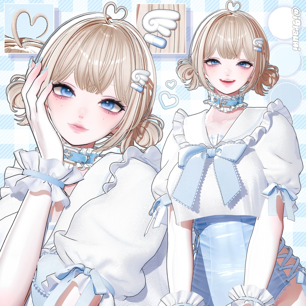 【14アバター対応】 Mini Enjeru TwinBun