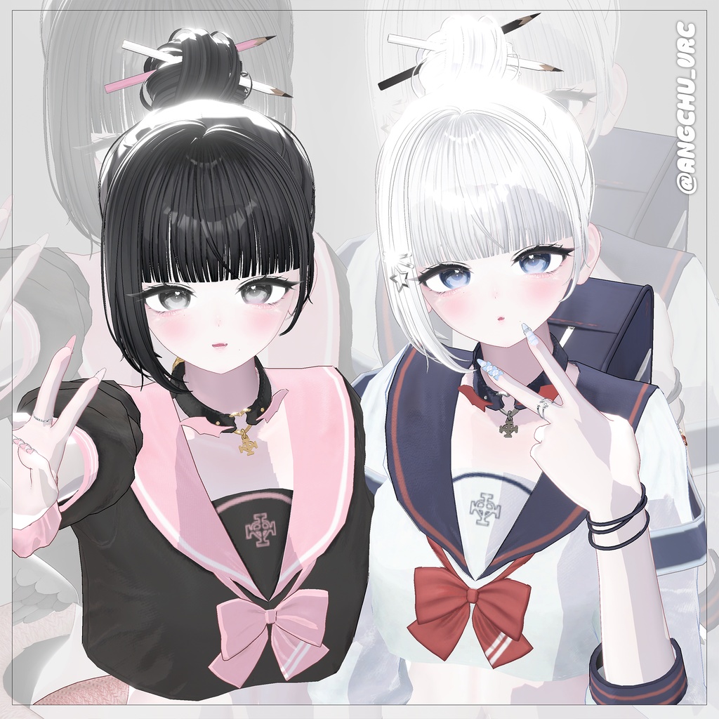 【14アバター対応】 Casual Pencil Bun✏