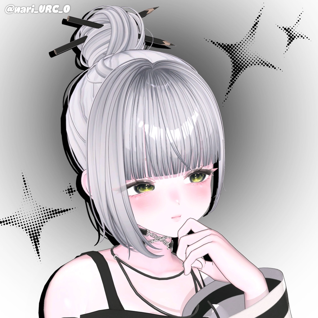 【14アバター対応】 Casual Pencil Bun✏
