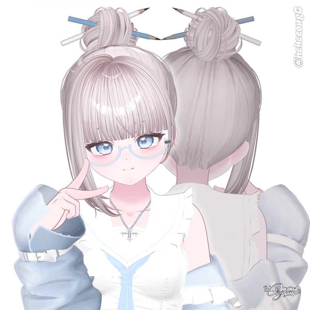 【14アバター対応】 Casual Pencil Bun✏