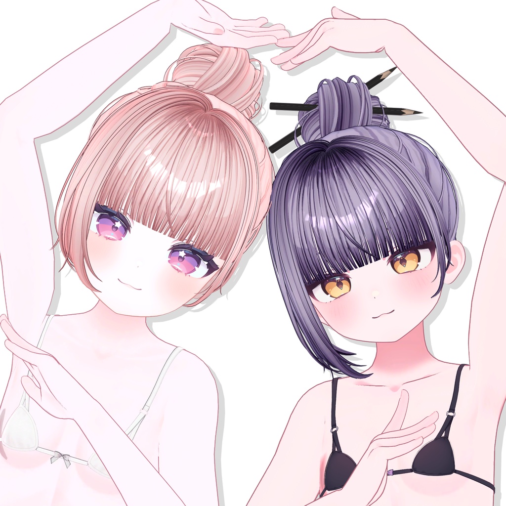 【14アバター対応】 Casual Pencil Bun✏